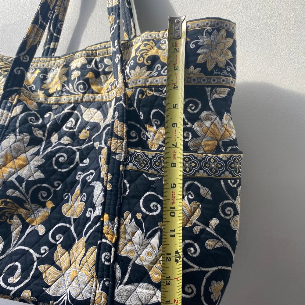 Vera Bradley Black/Golden Quilted Large Travel Bag - Picture 5 of 11